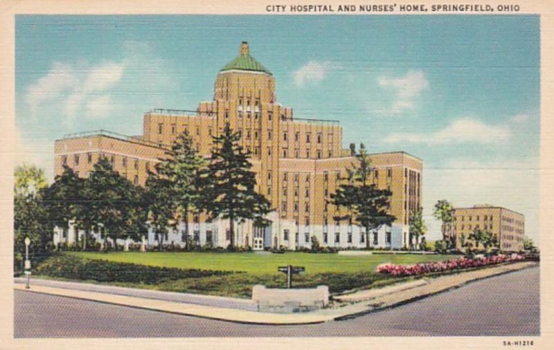 Ohio Springfield City Hospital and Nurses' Home Curteich