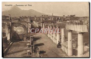 Old Postcard Panorama Col Foro Pompei