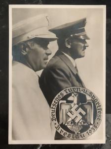 1938 Breslau Germany RPPC Postcard cover Hitler turn U sport festival