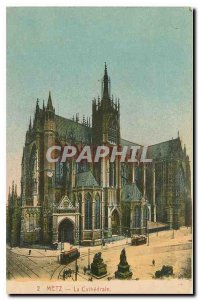 Old postcard Metz Cathedral