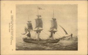 Essex Institute Tall Schooner Ship Series c1920s-30s Postcard #31 MONK