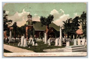 Vintage 1908 Postcard Old Swedes Church Graveyard Wilmington Delaware