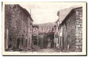 Old Postcard Gourdon M Excursion to the Gorges du Loup Old Street