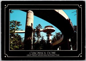 Observation Tower On Clingmans Dome Great Smoky Mountains National Park Postcard