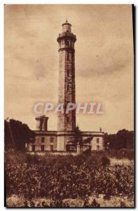 Old Postcard Lighthouse Ile de Re lighthouse whales