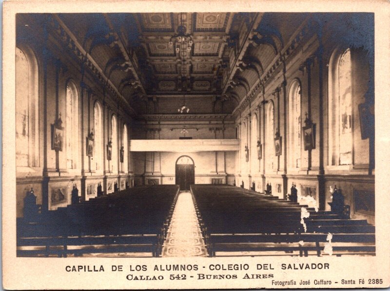 Argentina Buenos Aires Capilla De Los Alumnos, Colegio Del Salvador RPPC C138