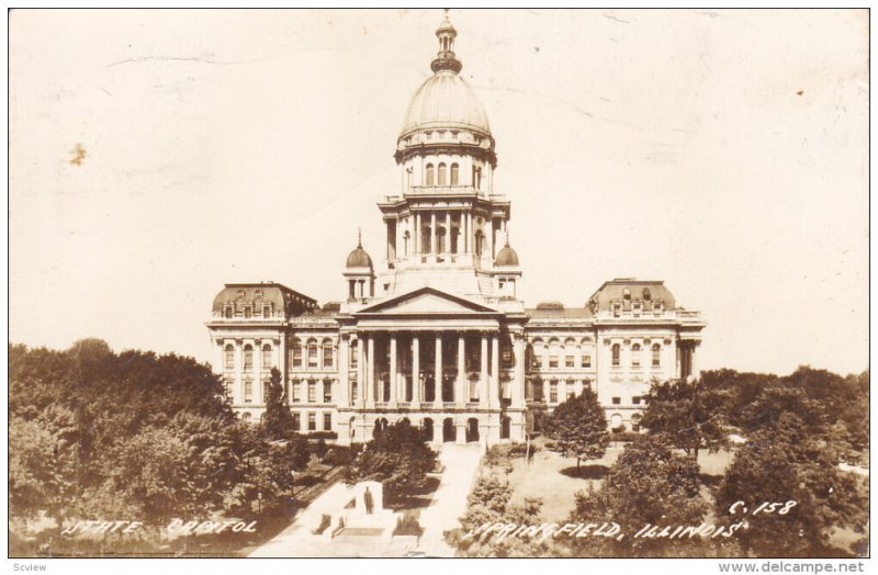 RP: State Capitol , SPRINGFIELD , Illinois , PU-1945