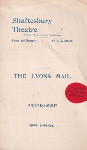 Lyons Mail The Sergeant Of Hussars Shaftesbury Theatre Programme