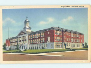 Pre-Chrome HIGH SCHOOL SCENE Lewiston Maine ME AG6531