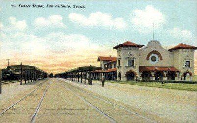 Sunset Depot, San Antonio, Texas, TX, USA Railroad Train Depot Unused 