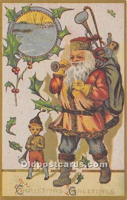 Santa Claus Christmas Reproduction Unused 