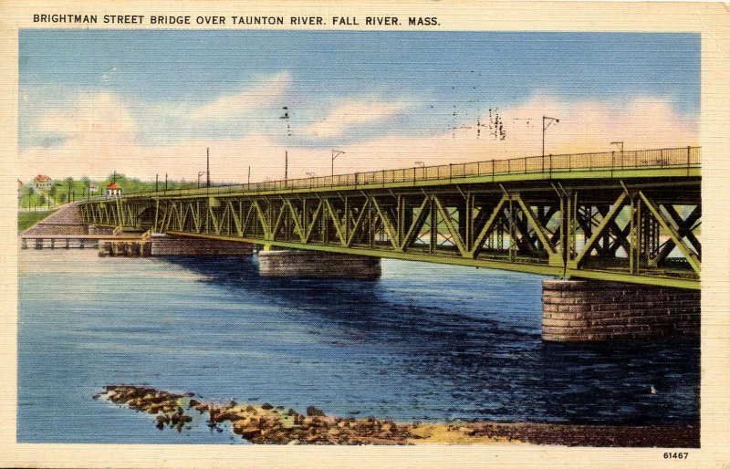 MA - Fall River. Brightman Street Bridge Over Taunton River