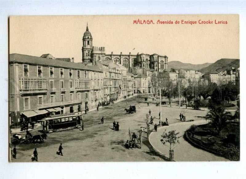 190728 SPAIN MALAGA Avenida Enrique Crooke Larios TRAM Vintage