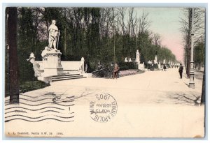 1905 Monument View Winter Scene Road Berlin Germany Posted Antique Postcard