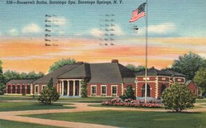 Vintage Postcard 1951 Roosevelt Baths Saratoga Spa Saratoga Springs New York NY