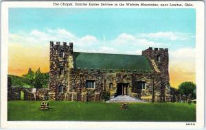 LAWTON, OK Oklahoma   The CHAPEL in the WICHITA MTNS   c1940s  Linen   Postcard