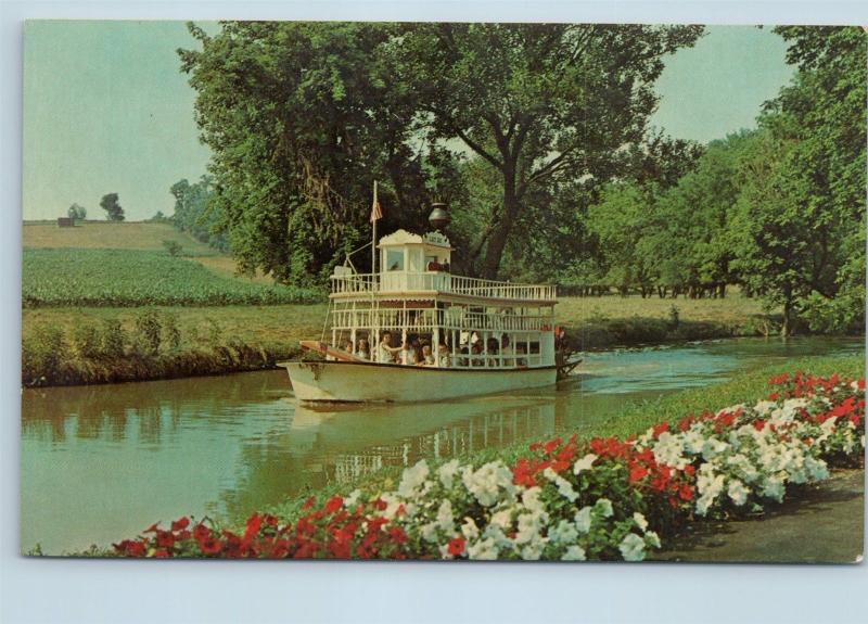 Postcard PA Lancaster Dutch Wonderland Lady Gay River Boat c1970s O06