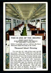 #636 Burlington Route Inside Dining Car Service Waiters Ready