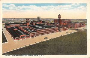 Akron Ohio Miller Rubber Compant Birdseye View Antique Postcard K28330