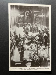 Mint England RPPC Postcard Funeral of The Unknown Warrior Westminster Abbey