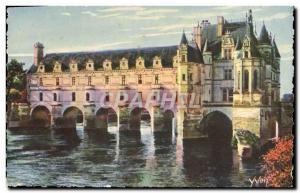 Old Postcard Chateaux De La Loire Chateau de Chenonceau Facade North East