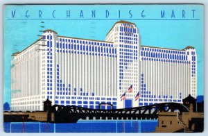 1936 ART DECO CHICAGO MERCHANDISE MART MARKET 4000 WHOLESALERS VINTAGE POSTCARD