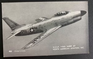 Mint USA Real Picture Postcard USAF F-86D Sabre Jet NAA