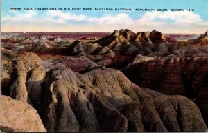 South Dakota Badlands Freak Rock Formations In Big Foot Pass