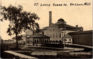 Postcard St. Louis Sugar Company in St. Louis, Michigan