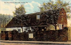 Chester Pennsylvania~Penn House (Built 1683)~Rock Wall Along Street~1910 PC
