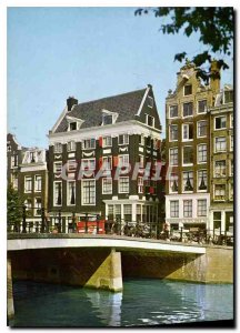 Postcard Modern Amsterdam Singel