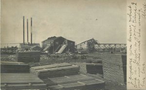 Postcard RPPC Minnesota Ada Logging Lumber 1906 23-1293