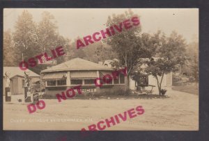 Bridgewater NEW HAMPSHIRE RPPC '35 GAS STATION Chets Octagon DINER Roadside NEON