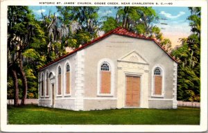 Postcard Historic St. James Church Goose Creek near Charleston, South Carolina