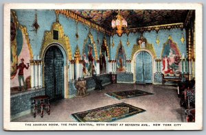 1930's Arabian Rooms Park Central 7th Avenue New York City NY Posted Postcard