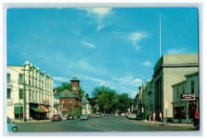 c1960s Looking East on Genesee Street Skaneateles New York NY Postcard 