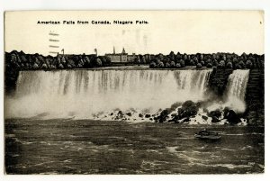 American Falls From Canada Niagara Falls Vintage Postcard Standard View Card 