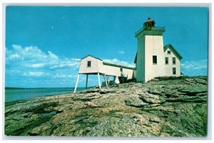 c1960's Hendrick's Head Lighthouse West Southport Maine ME Unposted Postcard