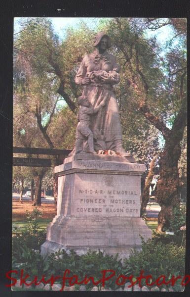 UPLAND CALIFORNIA ROUTE 66 THE MADONNA OF THE TRAIL STATUE CALIF. POSTCARD