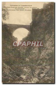 Old Postcard Tour Franche Comte Pont du Diable Le Crouzet