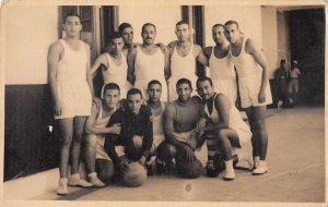 Arab  Basketball Team Sports Real Photo Vintage Non PC Back AA48962