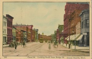 GRAND RAPIDS, Michigan, 1910s; Canal Street, Looking South