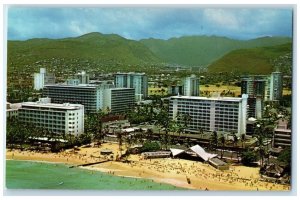 c1960 Exterior Kuhio Beach Moana Hotel Lanais Waikiki Biltmore Hawaii Postcard