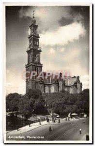 Old Postcard Netherlands Amsterdam Westertoren