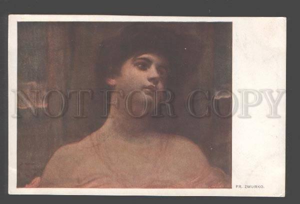 094770 BELLE Plump Lady by ZMURKO vintage Art Nouveau 1909 PC