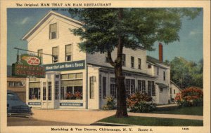 Chittenango New York NY Mertching & Van Deusen Restaurant Linen Vintage Postcard