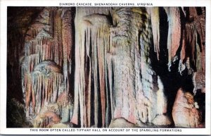 Postcard VA - Shenandoah Caverns -  Diamond Cascade