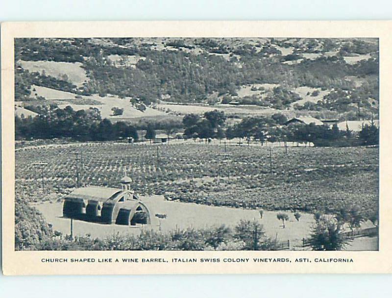 1940's CHURCH SCENE Asti California CA hs7881-12