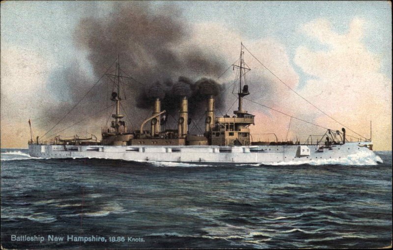 Battleship New Hampshire Vintage Postcard