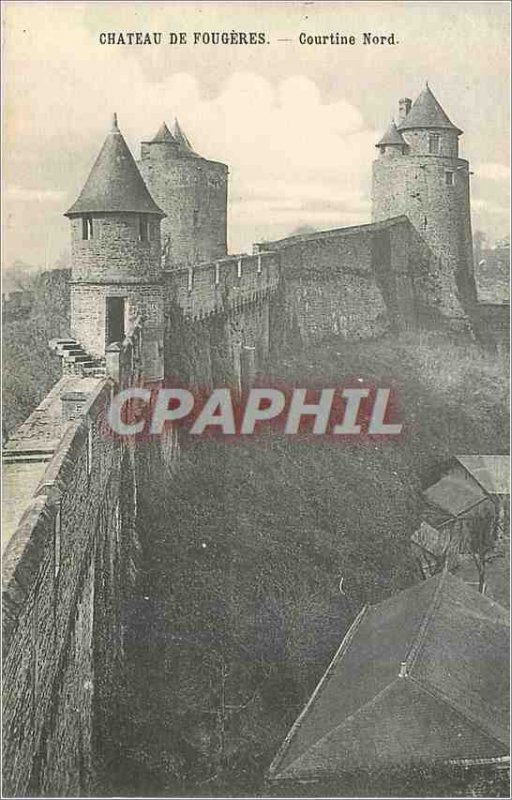 Old Postcard Fougeres Chateau Mont St Michel Courtine North